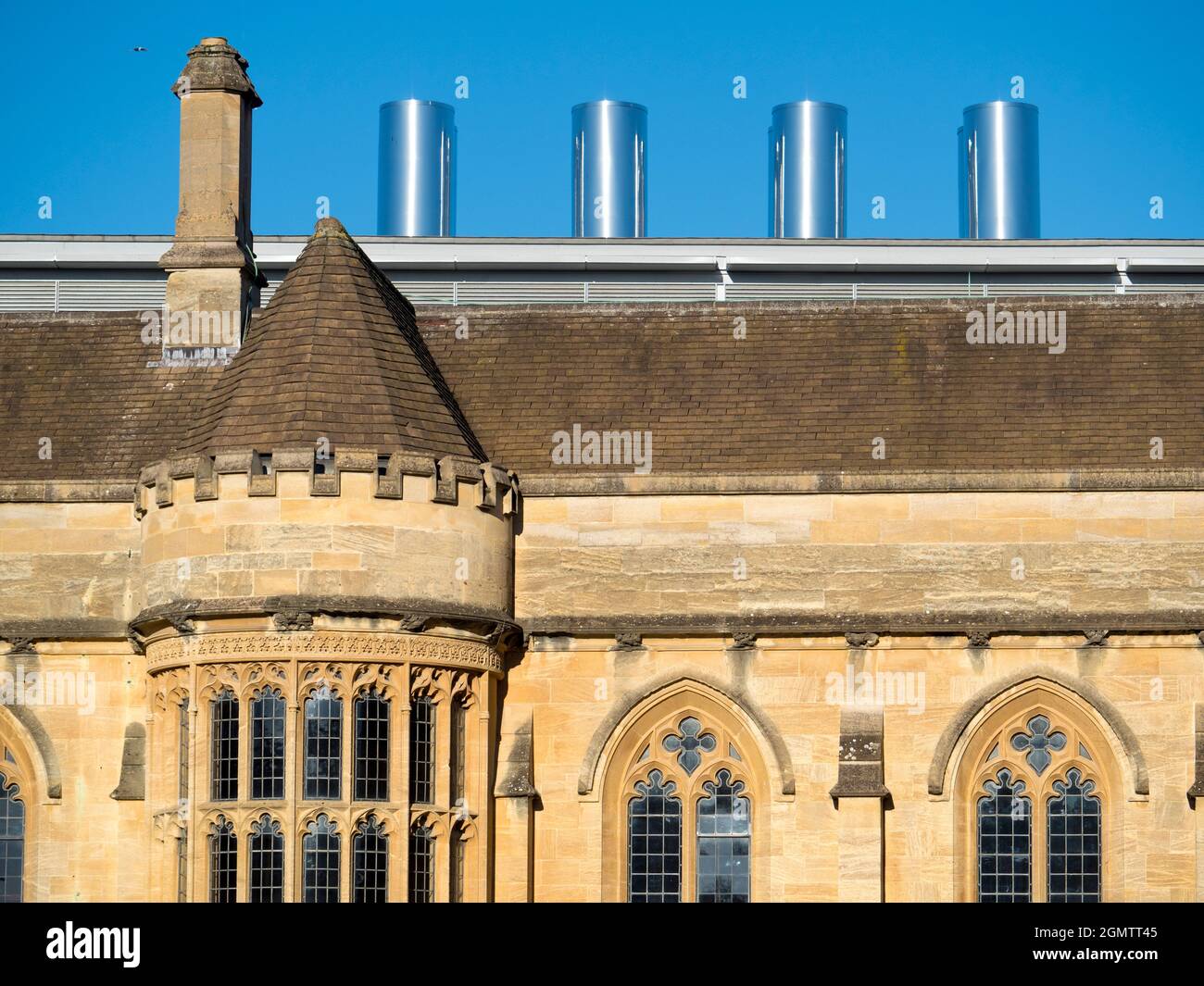 Oxford, England - 17 January 2019;   One of the newer and relatively less known Oxford University Colleges, Mansfield  was founded in 1838 as a colleg Stock Photo