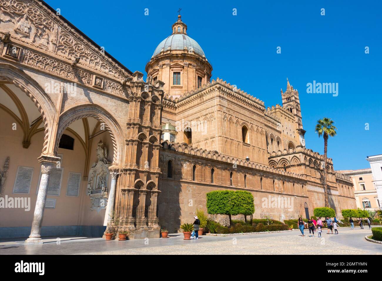 Palermo, Sicily, Italy 25 March 2019 The sprawling Palermo Cathedral in Sicily is a bit of an