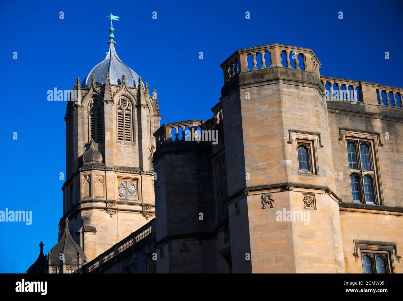Oxford, England - 23 December 2019; Founded in 1525 by Thomas Wolsey, Lord Chancellor of England, Christ Church College remains one of the oldest, ric Stock Photo