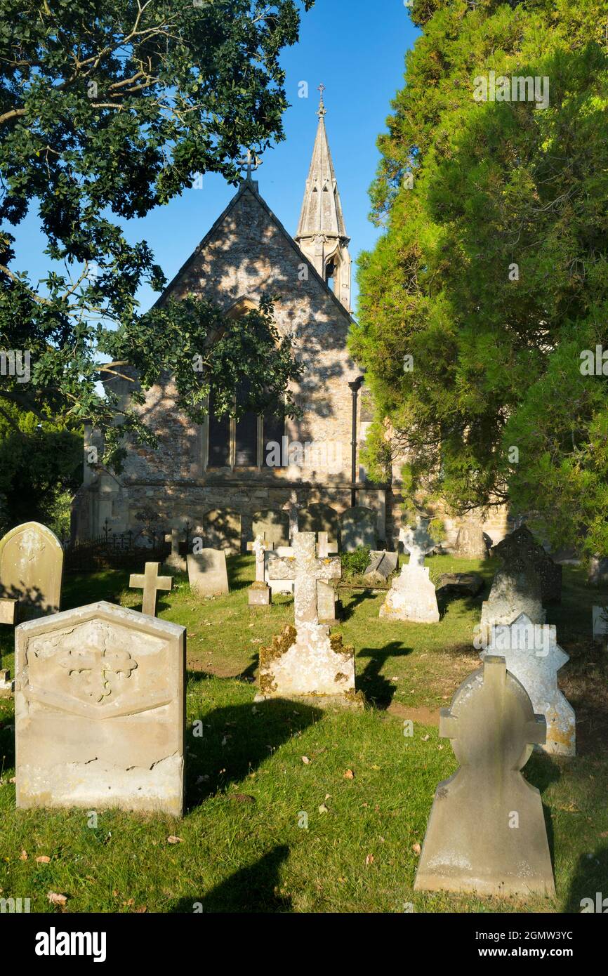 Clifton Hampden, Oxfordshire, England - 17 July 2020   There are many fine old stone parish churches in our area of the Cotswolds. They are often pict Stock Photo