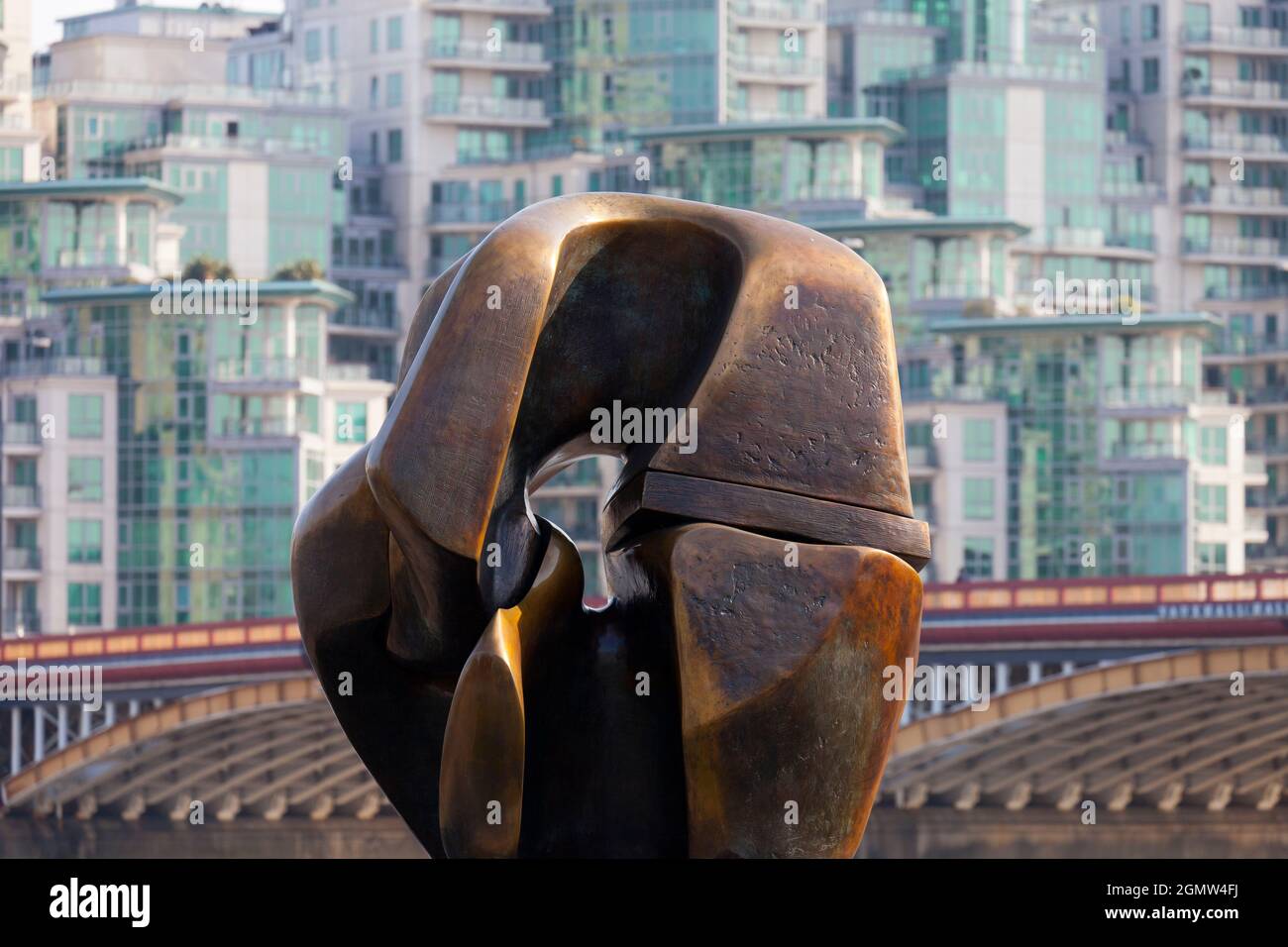 A modern sculpture by Henry Moore - locking pieces - with Vauxhall ...