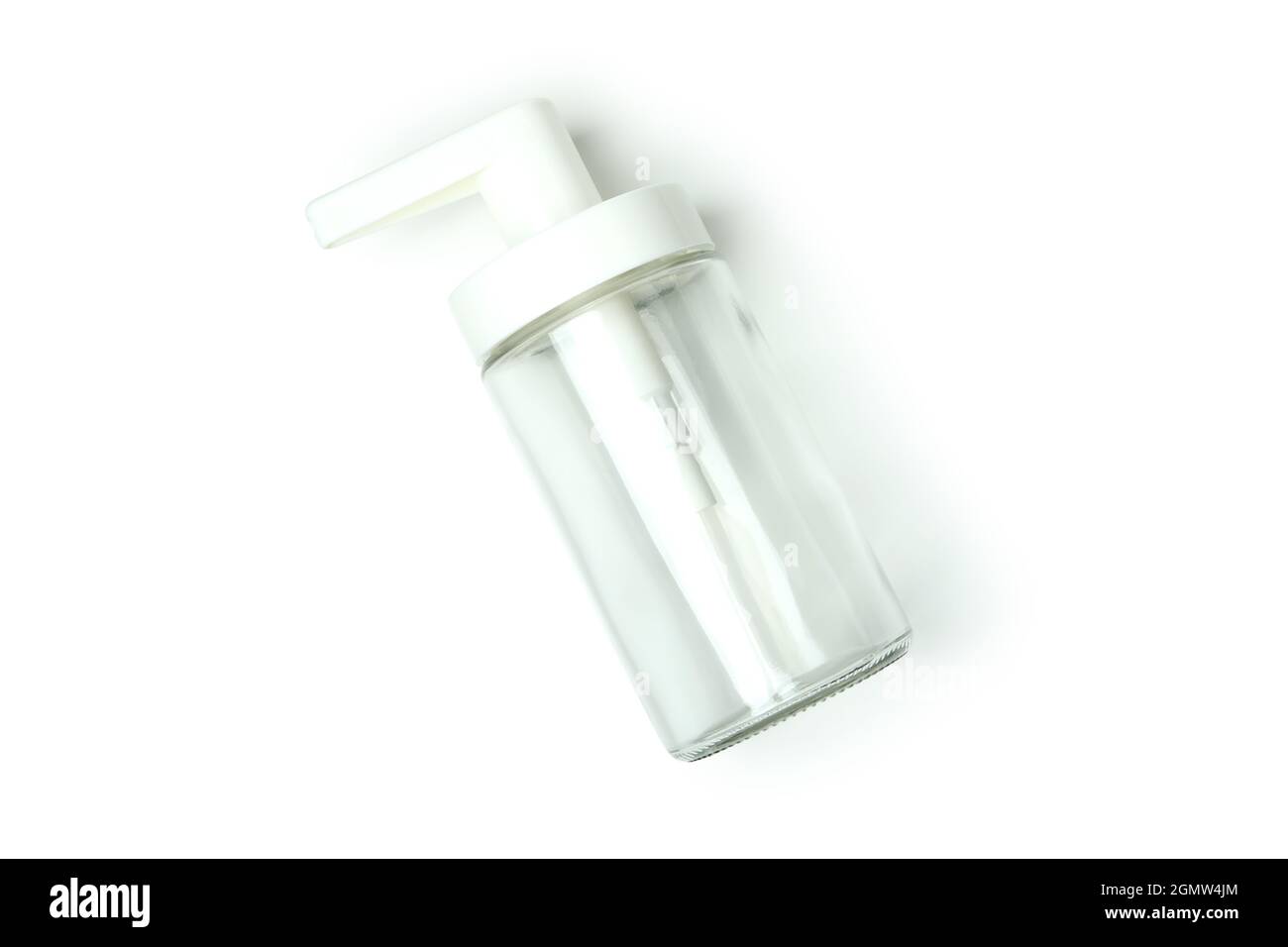 Empty dispenser bottle isolated on white background Stock Photo Alamy