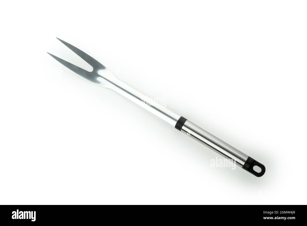 Metal barbecue fork isolated on white background Stock Photo Alamy