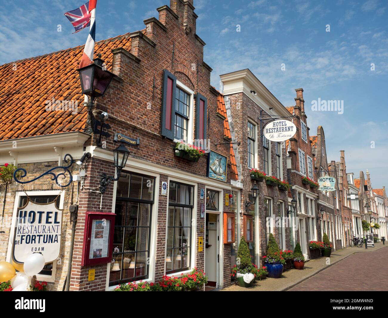 Edam, the Netherlands - 27 May 2016;   The lovely Edam is a small city in the northwest Netherlands, in the province of North Holland. Combined with V Stock Photo