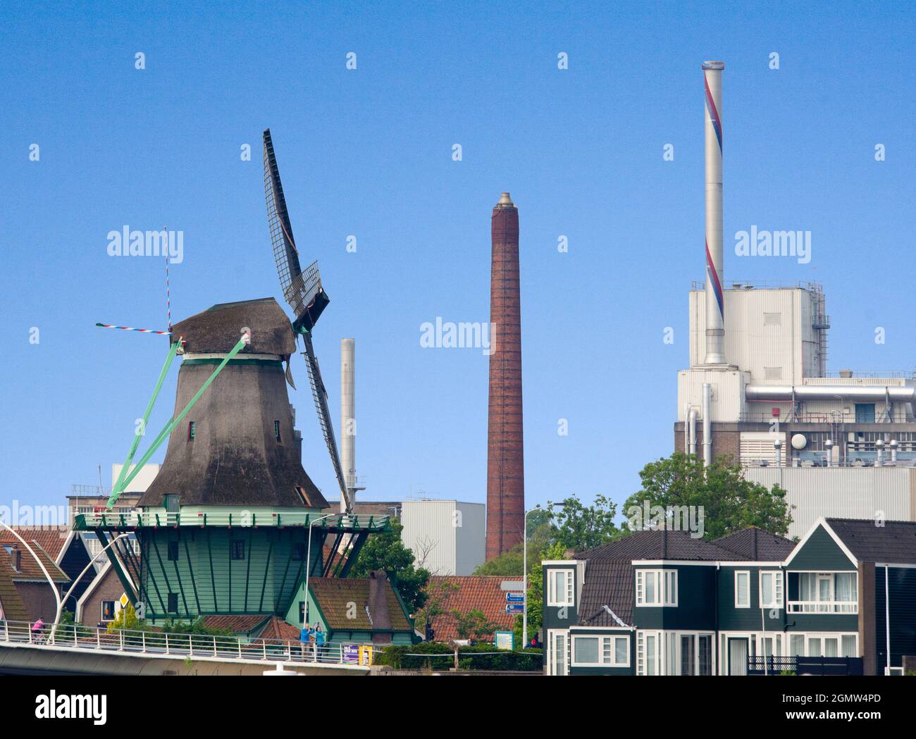 Zaanse Schans, the Netherlands - 27 May 2016  Zaanse Schans is a neighborhood of Zaandam, near Zaandijk in the Netherlands. It has a collection of wel Stock Photo