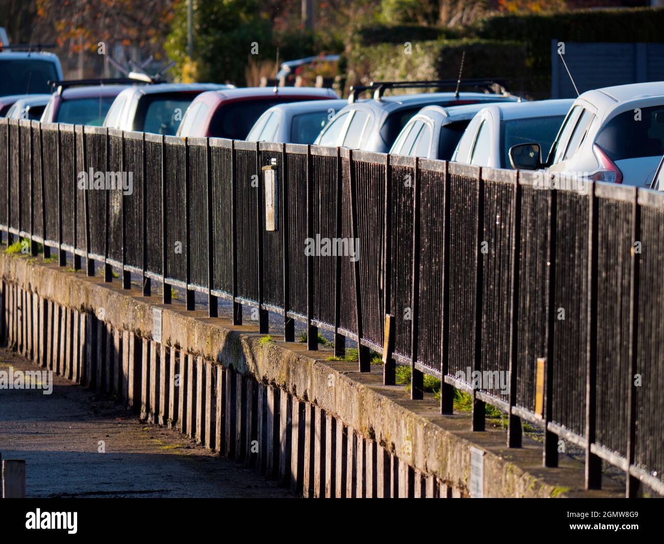 Abingdon, England - 12 November 20120;     Abingdon claims to be the oldest town in England. And this is the view down the Thames riverbank, from St H Stock Photo