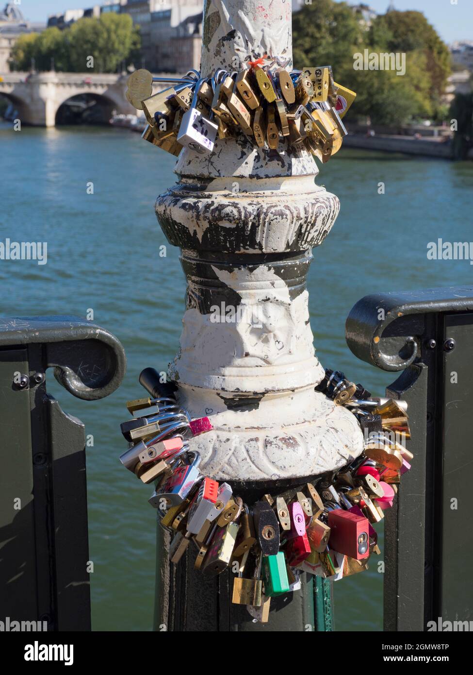 Paris, France -  September , 2018    The River Seine and its collection of scenic bridges are one of the highlights of any trip to Paris, France. But, Stock Photo