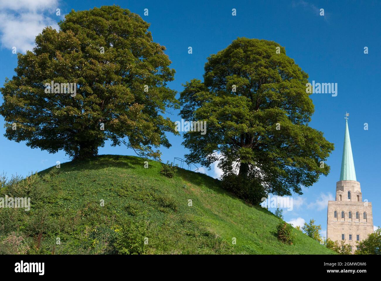 Oxford, Oxfordshire, UK - 2010; Just adjacent to Oxford Castle lies the Mound, one of the oldest parts of Oxford. It is the remains of a Norman Motte Stock Photo
