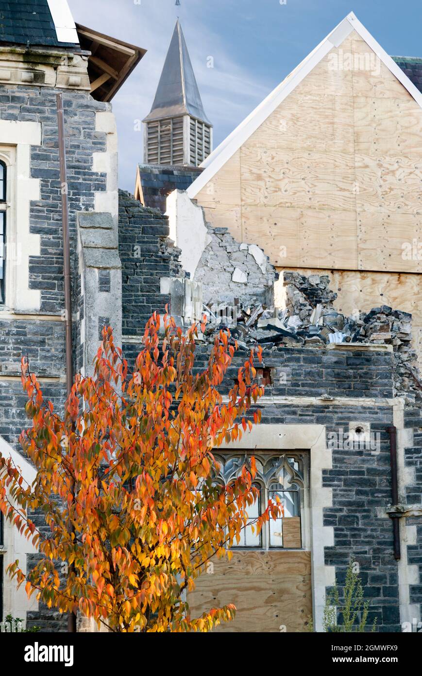 Christchurch, New Zealand - 17 May 2012 A major earthquake, registering 6.3 on the Richter scale, hit Christchurch, New Zealand on 22 February 2011. I Stock Photo