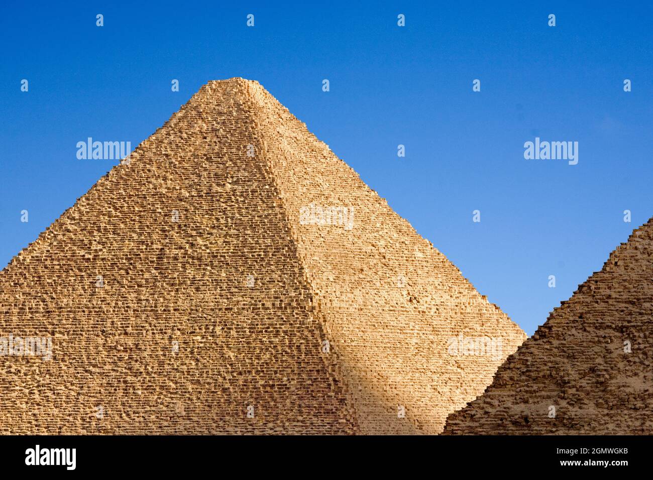 Gixa, Cairo, Egypt, 7 December 2010    The great Pyramids of Giza, Egypt are an iconic, ancient place of wonder and mystery. And some of the most trul Stock Photo