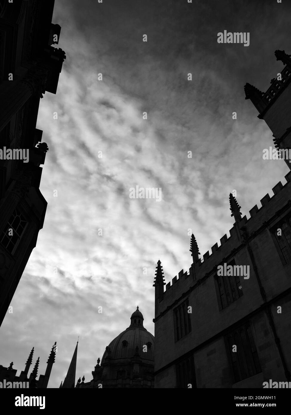 Radcliffe Square, Oxford, in cloudy weather Stock Photo