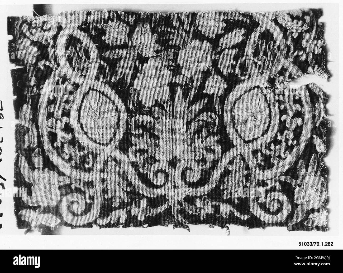 Fragment. Date: 17th-18th century; Culture: French or Italian; Medium: Silk; Dimensions: L. 25 x W. 17 1/4 inches (63.5 x 43.8 cm); Classification: Stock Photo