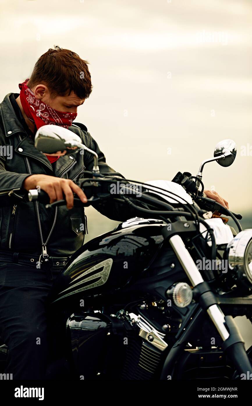 A Man in Black Leather Jacket Sitting Beside the Motorbike · Free Stock  Photo