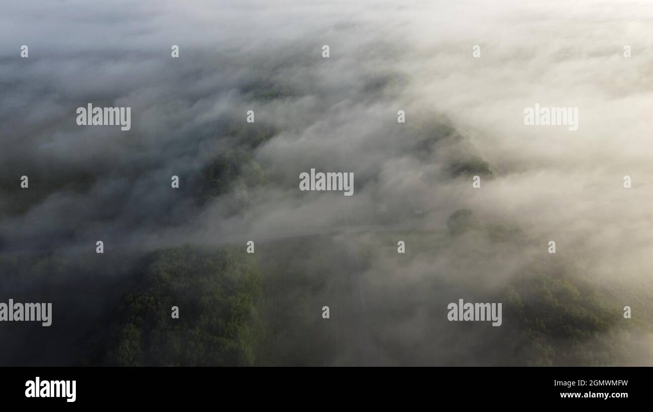 Flight over lake sunrise trees hi-res stock photography and images - Alamy