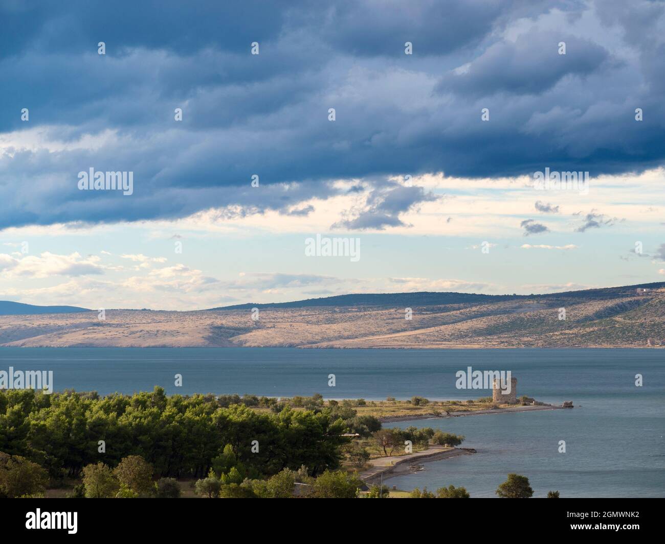 Starigrad Paklenica, Croatia - 5 September 2016    Starigrad Paklenica is a small Croatian seaside village and port, located on the coast of the Veleb Stock Photo