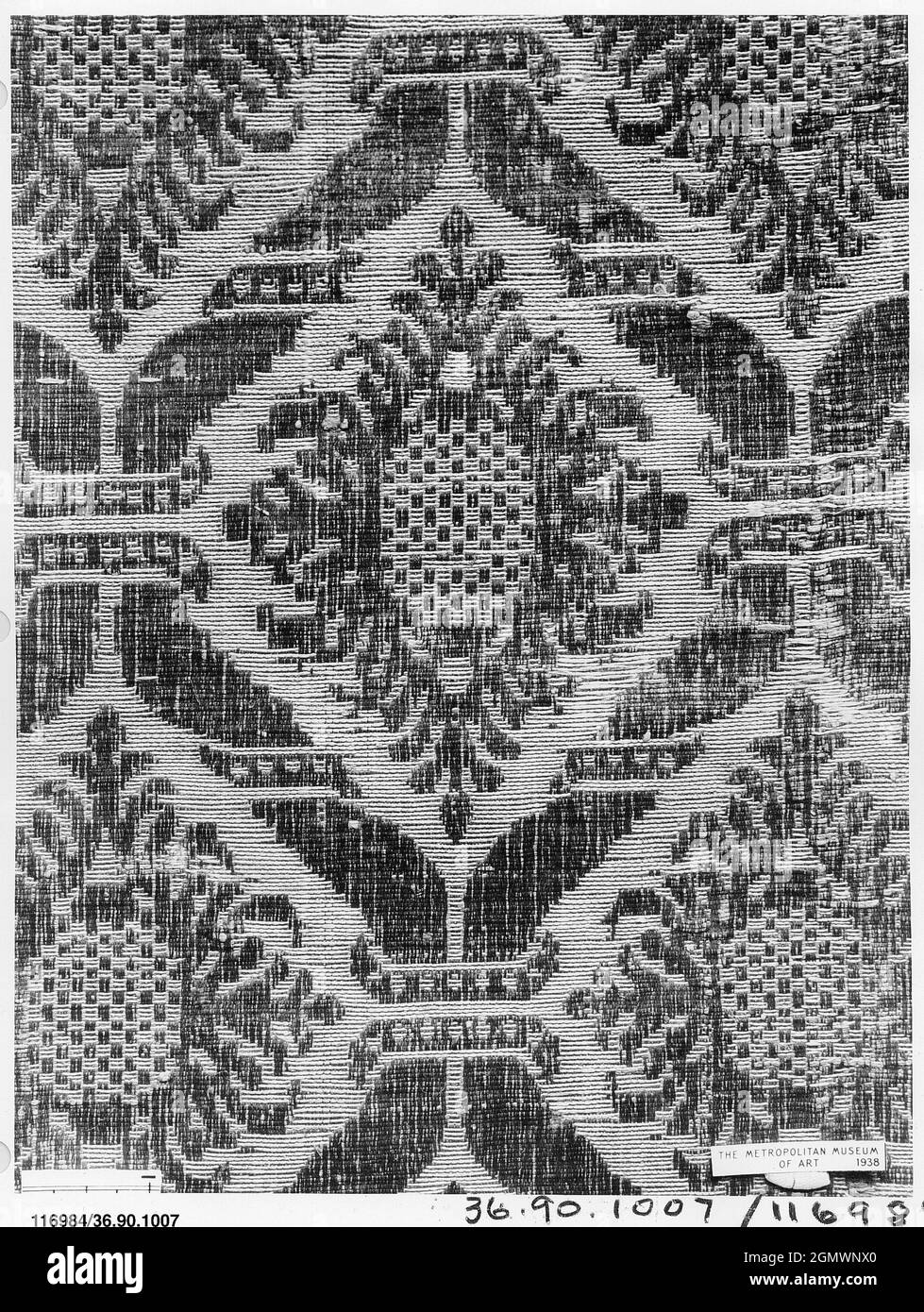 Piece. Date: 16th century; Culture: Italian; Medium: Silk and cotton; Dimensions: L. 14 1/2 x W. 11 inches (36.8 x 27.9 cm); Classification: Stock Photo