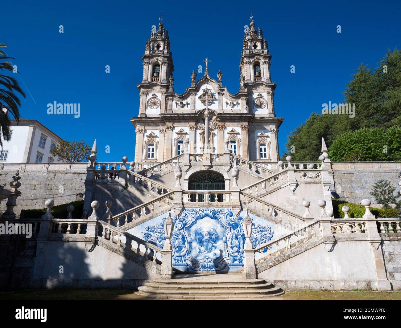 Lamego is a pretty historic town in North PortugalÕs scenic Douro Valley. Its long history dates back to pre-Roman times. Its most important landmark Stock Photo