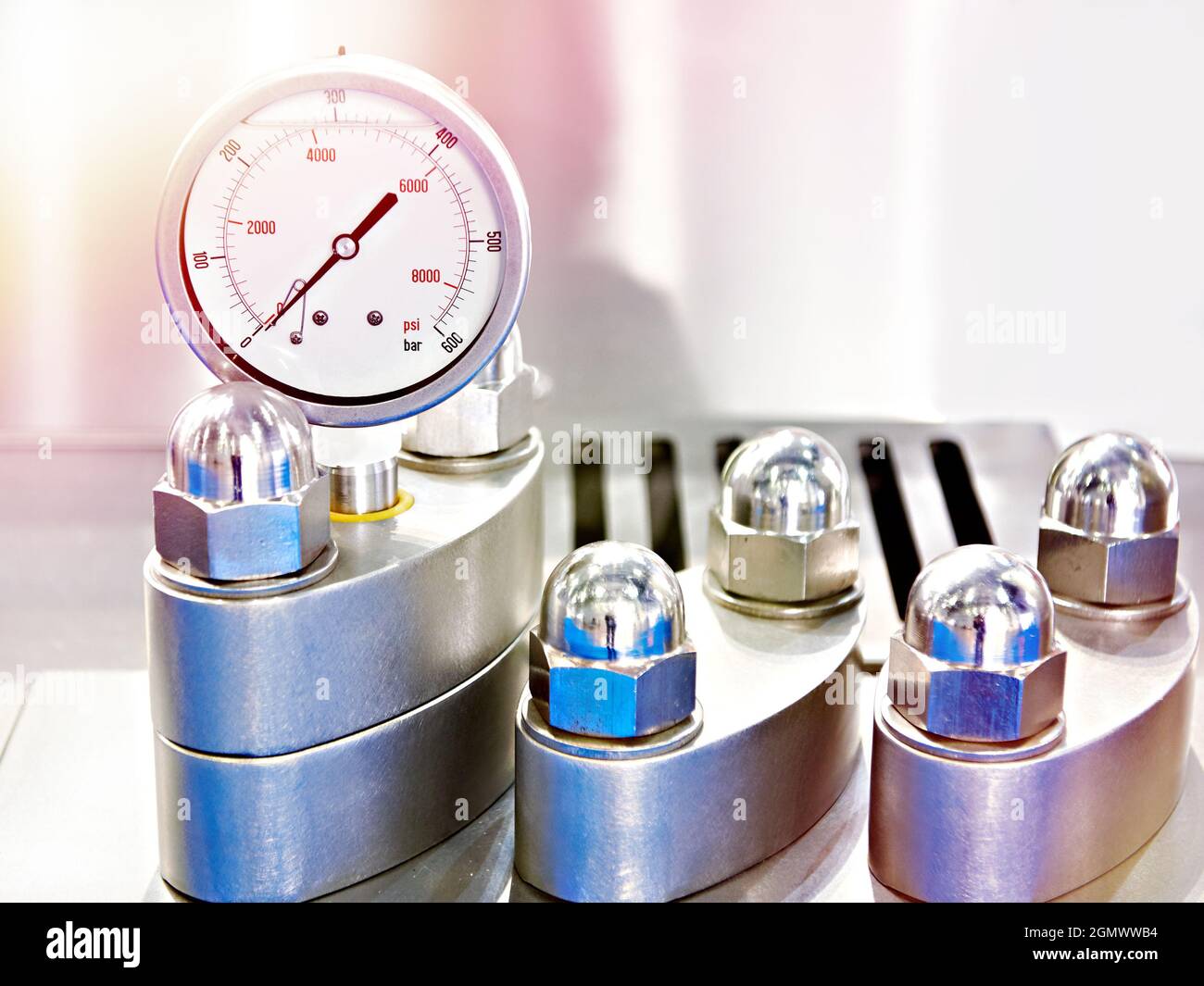 Arrow pressure indicator for industrial machine Stock Photo Alamy