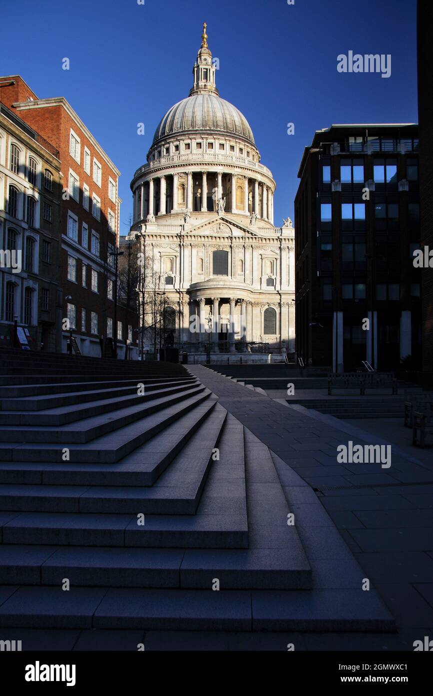 St Pauls Anglican Cathedral, dating from the late 17th century, was designed in the English Baroque style by Sir Christopher Wren. Its great dome is a Stock Photo