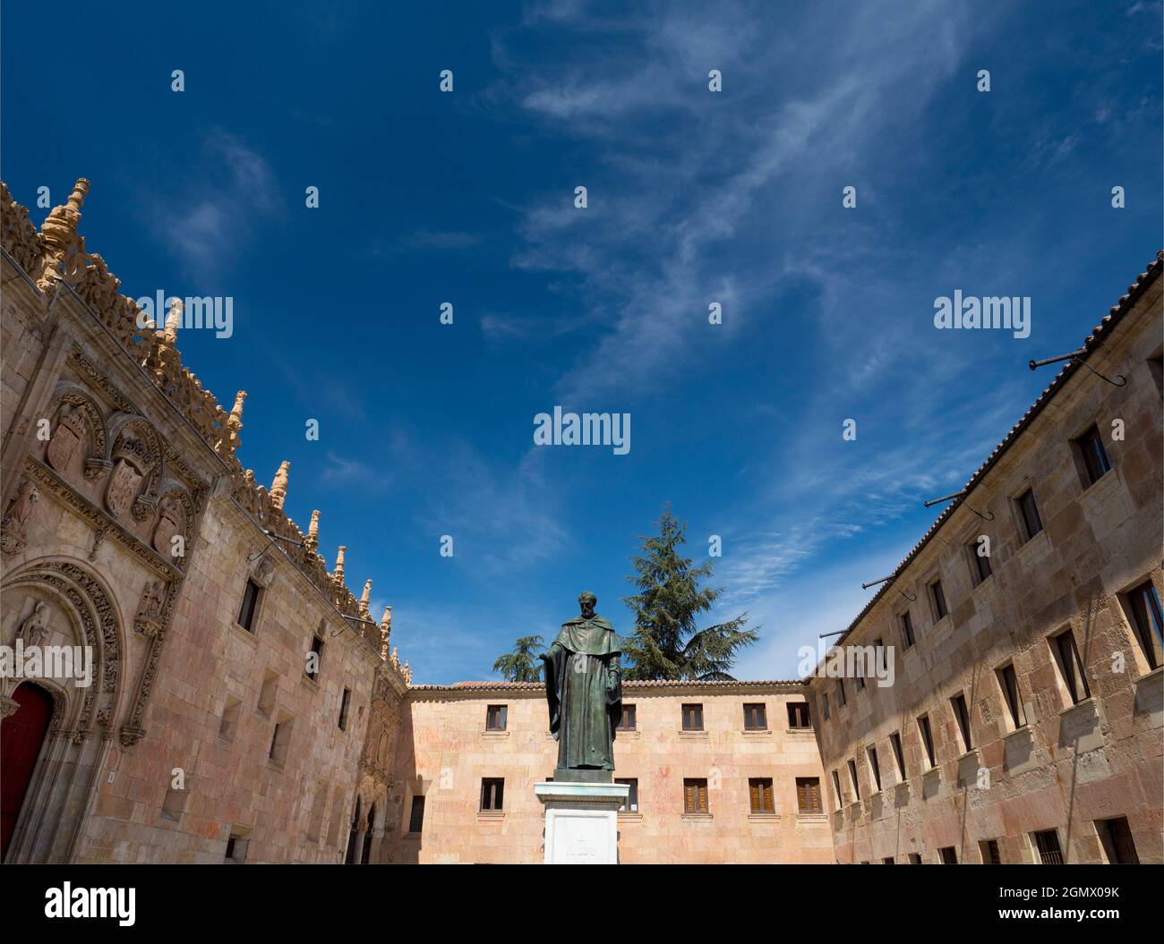 Salamanca, Spain - 13 April 2017; Fray Luis de Le—n was a famous Spanish lyric poet, Augustinian friar, theologian and academic, who was active during Stock Photo