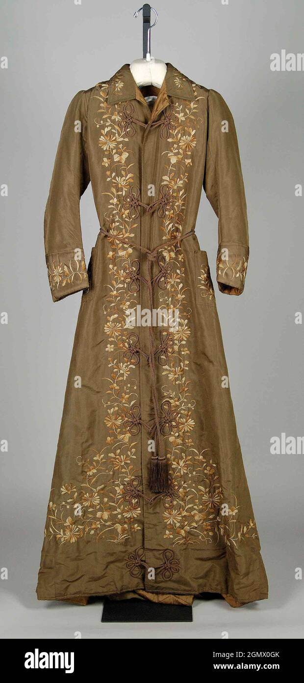 Dressing Gown. Date: 1880-89; Culture: probably American; Medium: Silk Stock Photo