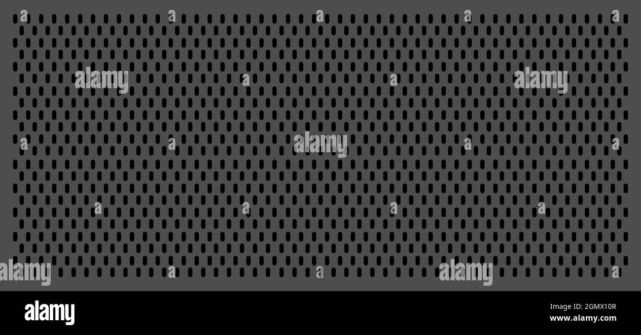Peg board with oval holes. Rectangle grey peg board perforated texture background for working bench tools. Vector illustration. Stock Vector