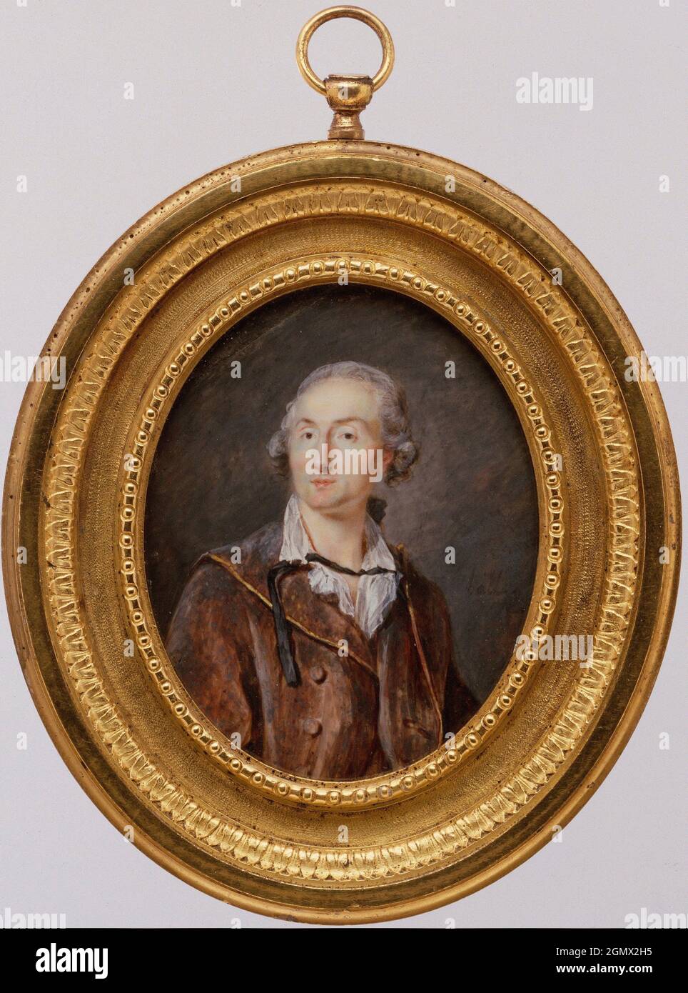 The Painter Louis Joseph Maurice (1730-1820). Artist: Peter Adolf Hall (Swedish, 1739-1793); Date: 1772; Medium: Ivory; Dimensions: Oval, 3 3/8 x 2 Stock Photo