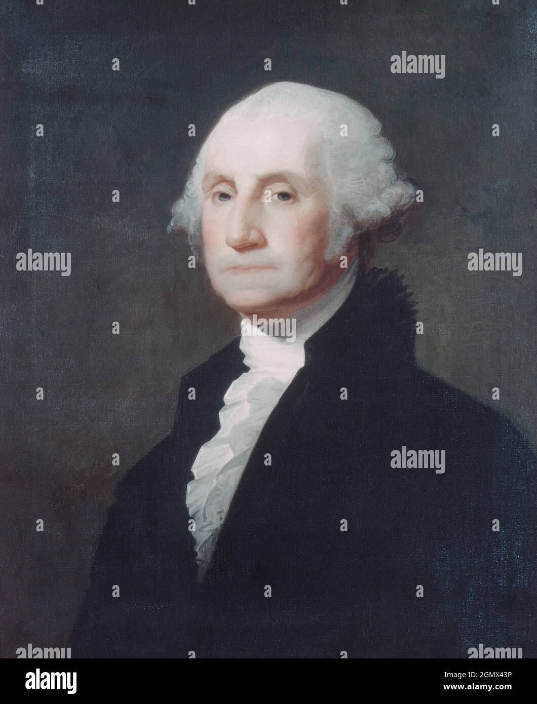 George Washington. Artist: Gilbert Stuart (American, North Kingston, Rhode Island 1755-1828 Boston, Massachusetts); Date: ca. 1803; Medium: Oil on Stock Photo