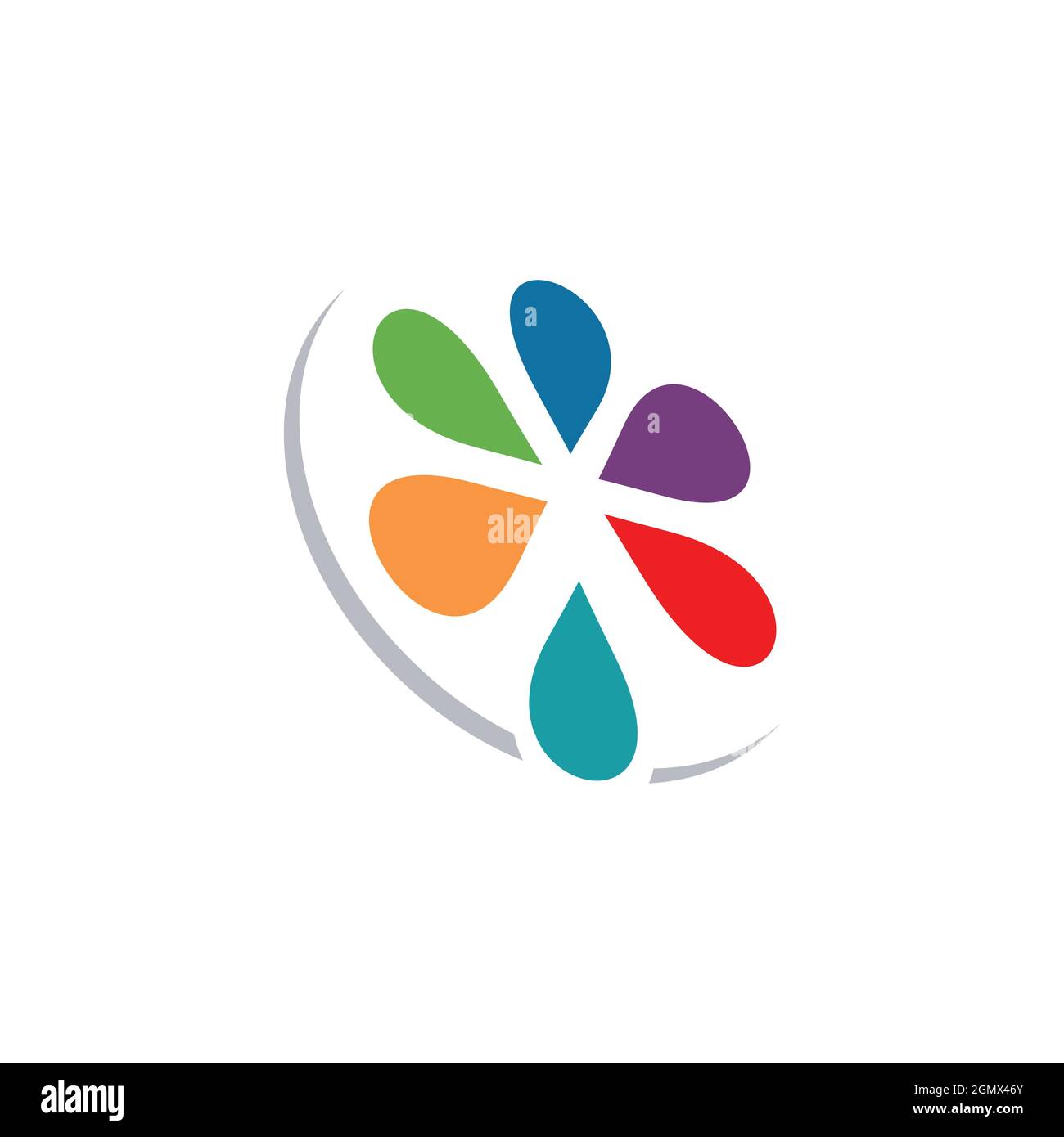 stylish color flower logo icon flat concept vector graphic design Stock  Vector Image \u0026 Art - Alamy, image size:1300x1390