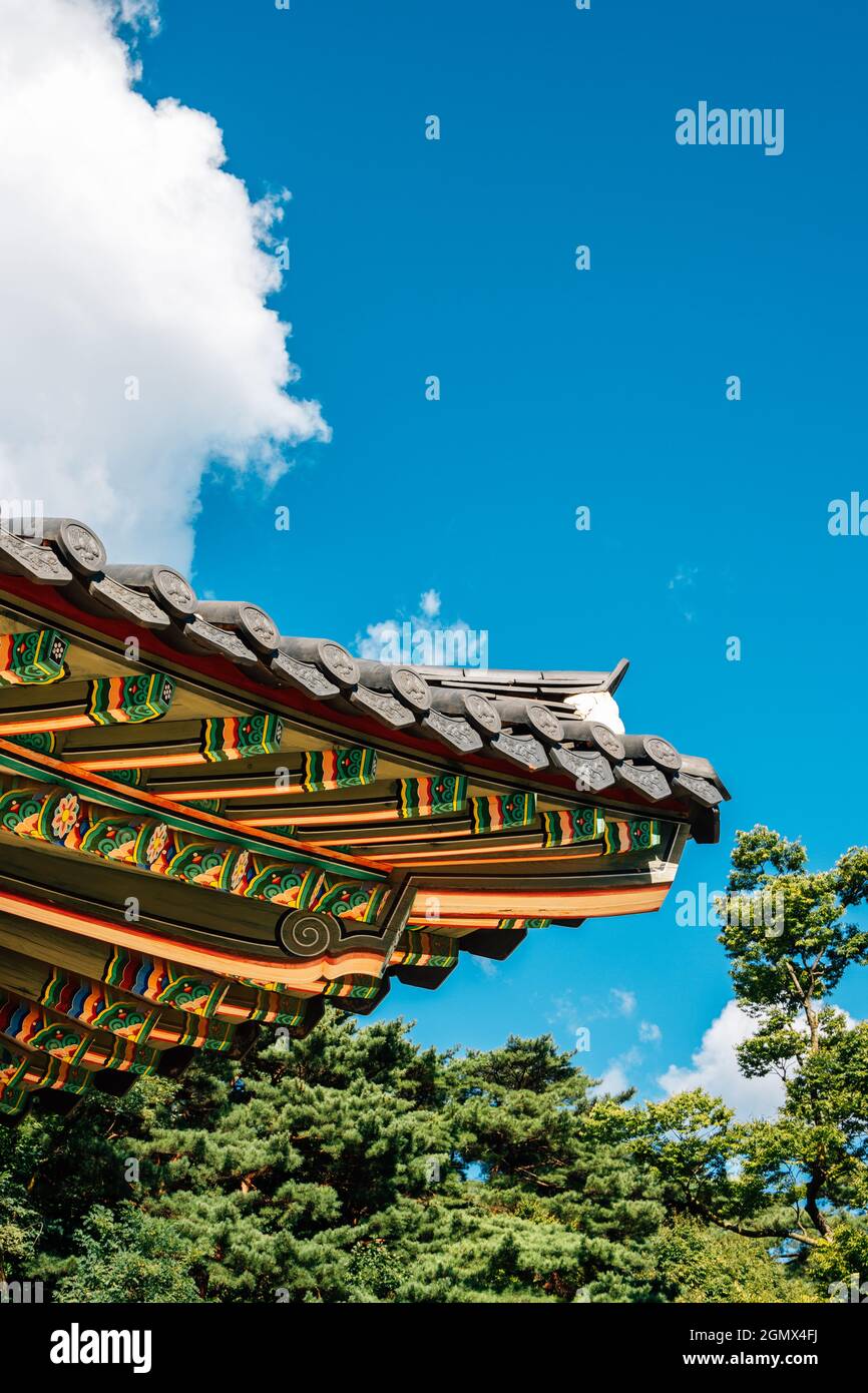 Namhansanseong Haenggung, Korean traditional roof eaves in Gwangju ...