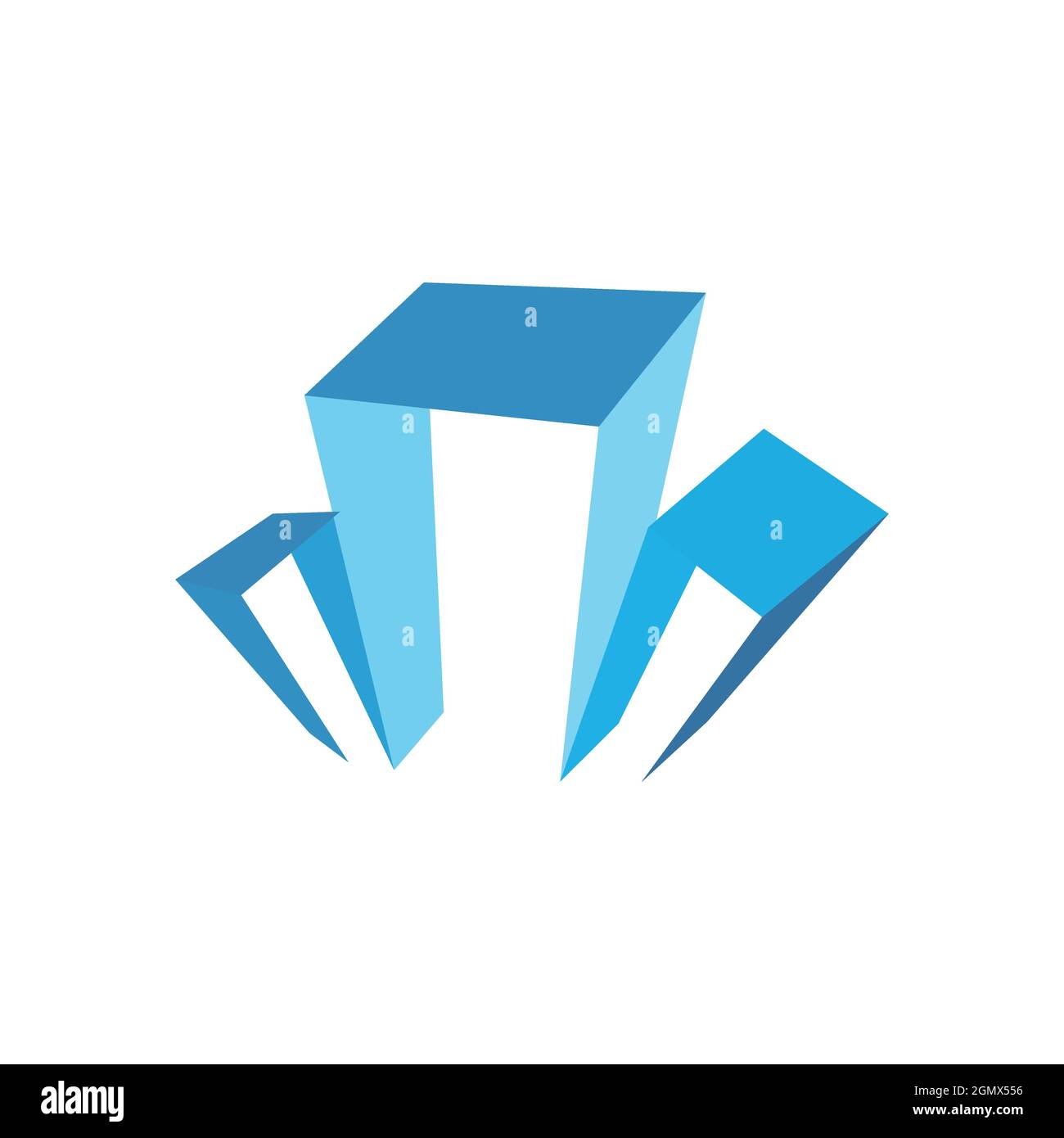abstract building logo icon flat concept vector graphic design Stock ...