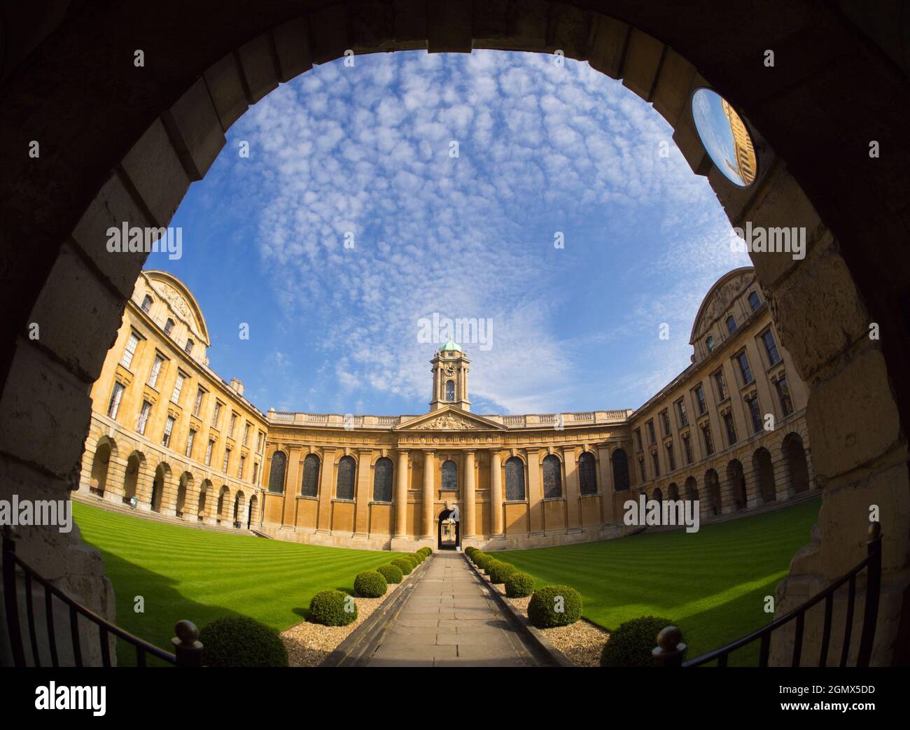 Oxford, Oxfordshire, UK - 2015; The Queen's College of Oxford was founded in 1341 by Robert de Eglesfield in honour of Queen Philippa of Hainault, wif Stock Photo