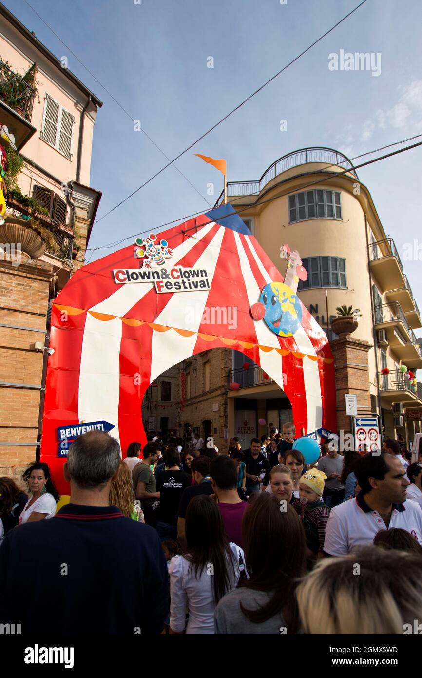 Clown&Clown Festival , People, Monte San Giusto, Macerata, Marche, Italy, Europe Stock Photo