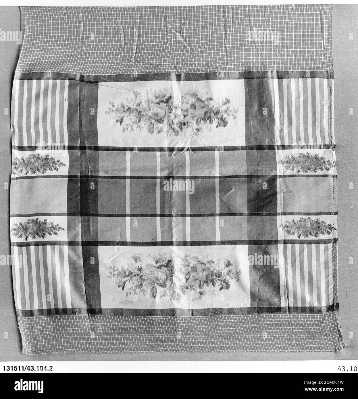 Piece. Date: 1800-1830; Culture: American; Medium: Woven silk trimming; Dimensions: 22 7/8 x 25 in. (58.1 x 63.5 cm); Classification: Textiles Stock Photo