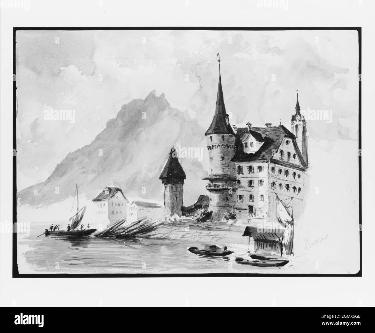 Zur Gilgen House, Lucerne, recto (from Splendid Mountain Watercolours
