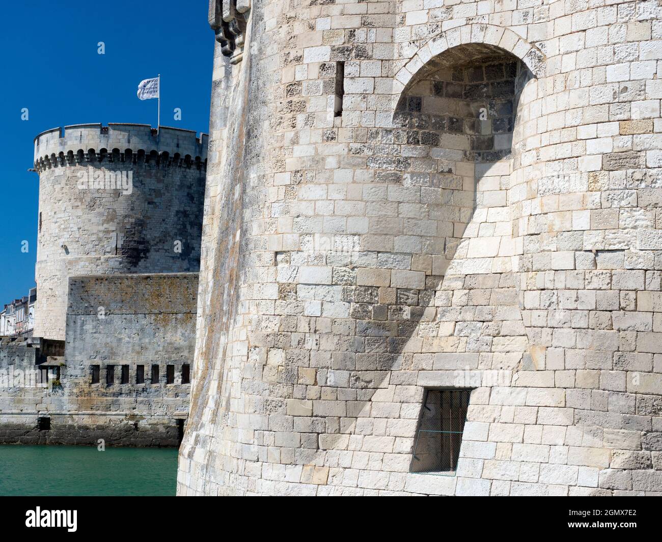 La Rochelle, France - 20 June 2013; no people in view. Founded in the 10th Century, La Rochelle is a historic coastal town and harbour on the west coa Stock Photo
