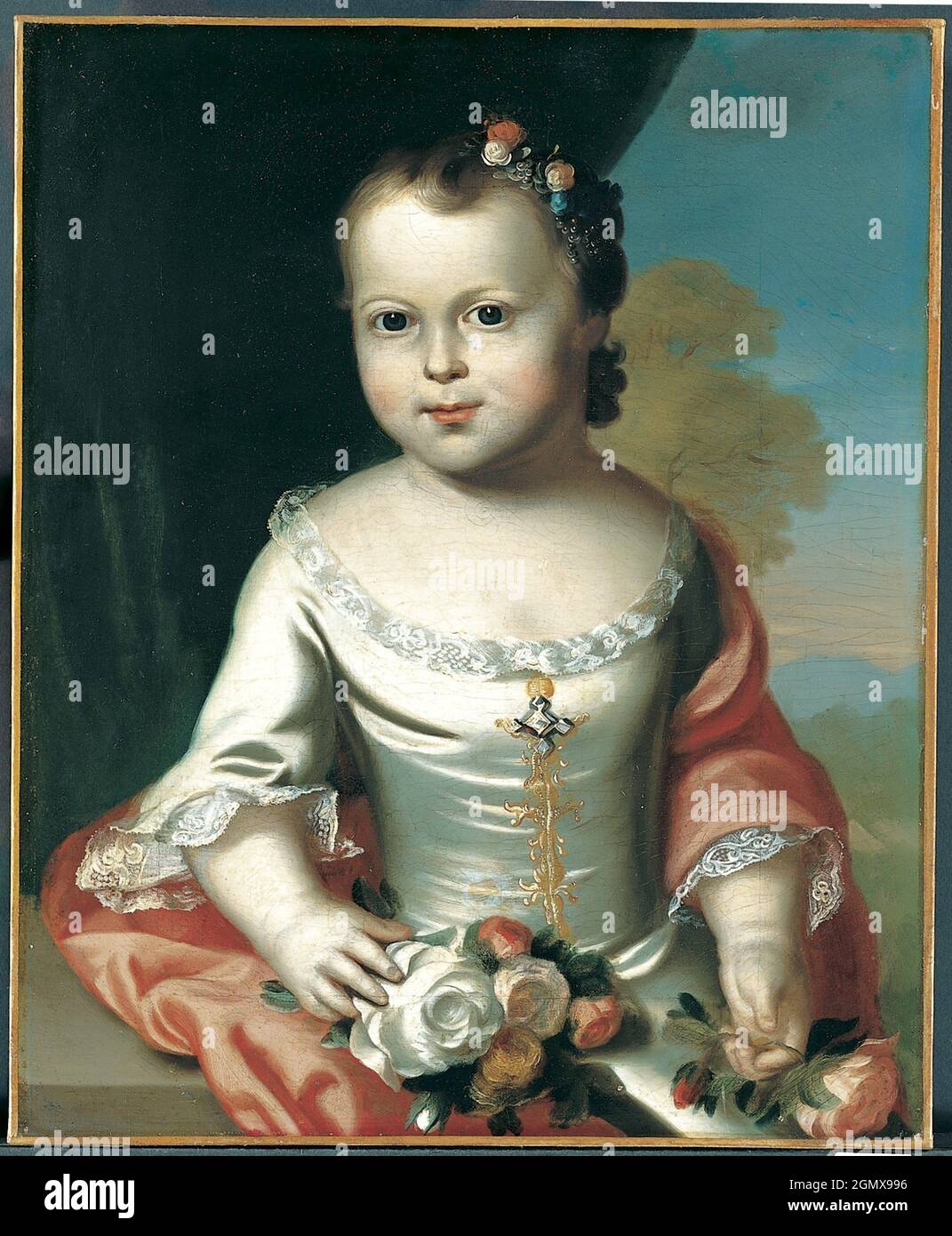 Elizabeth Greenleaf. Artist: John Singleton Copley (American, Boston, Massachusetts 1738-1815 London); Date: 1753-54; Medium: Oil on canvas; Stock Photo