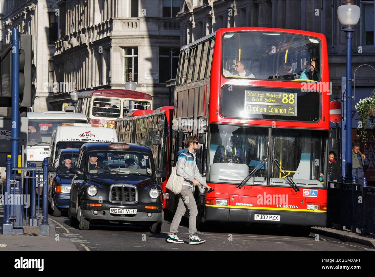 Like virtually all major cities throughout the world, London has a major traffic, congestion and air pollution problem. But London is way better than Stock Photo