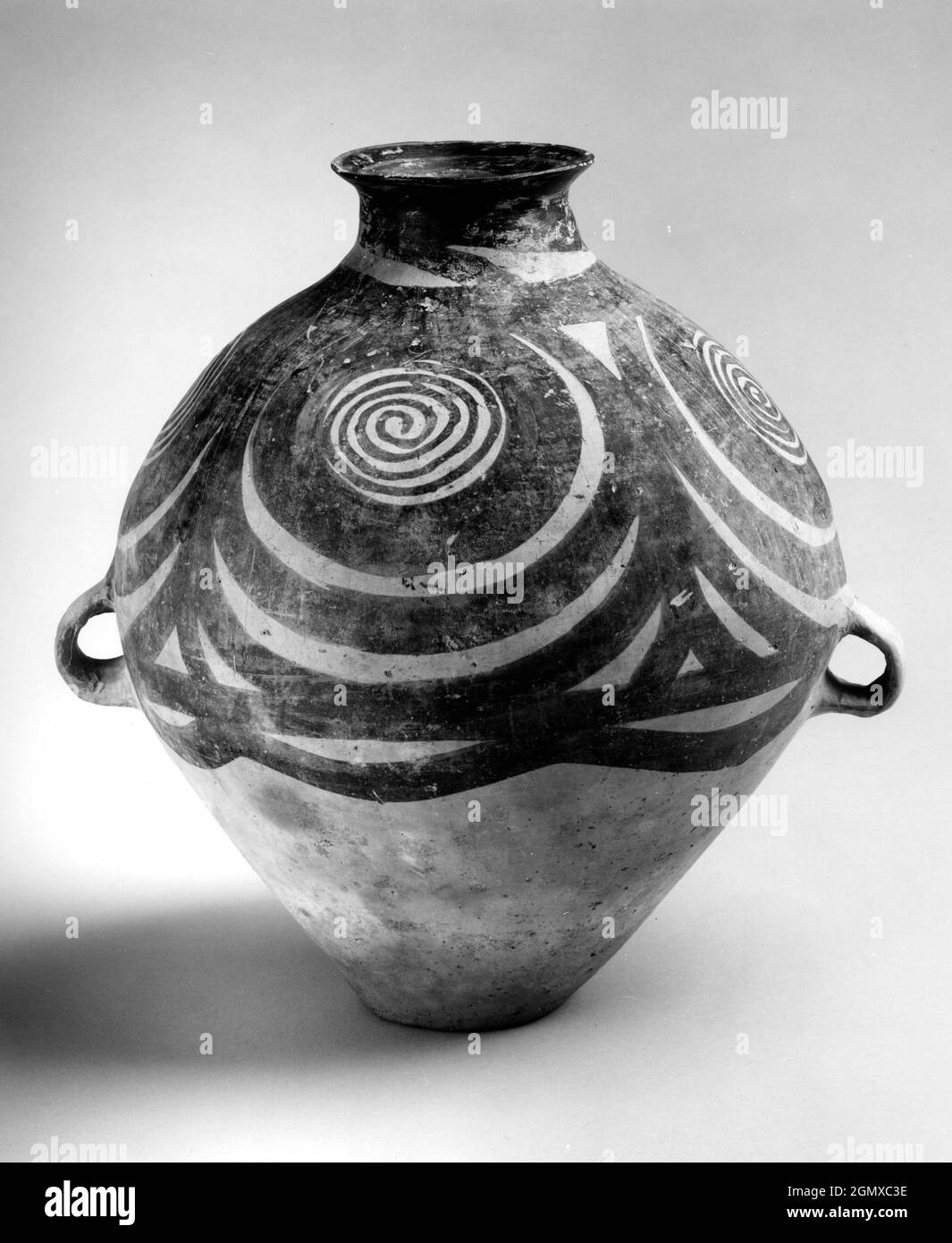 Jar With Spiral Decoration Period Neolithic Ca 3300 2500 B C Majiaoyao Phase 3200 2650 B