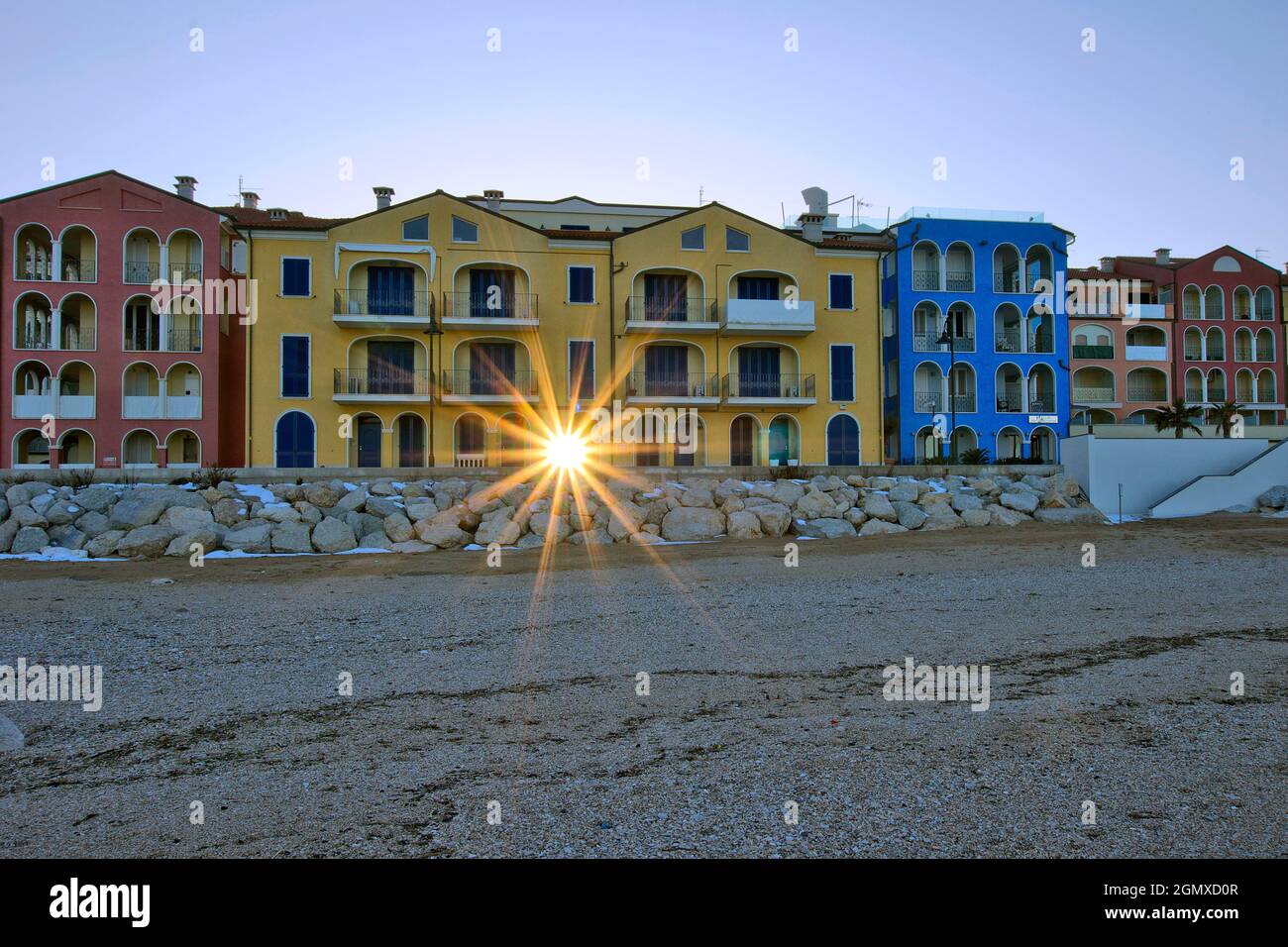 Village, Porto Recanati, Sunset, Macerata, Marche, Italy, Europe Stock  Photo - Alamy