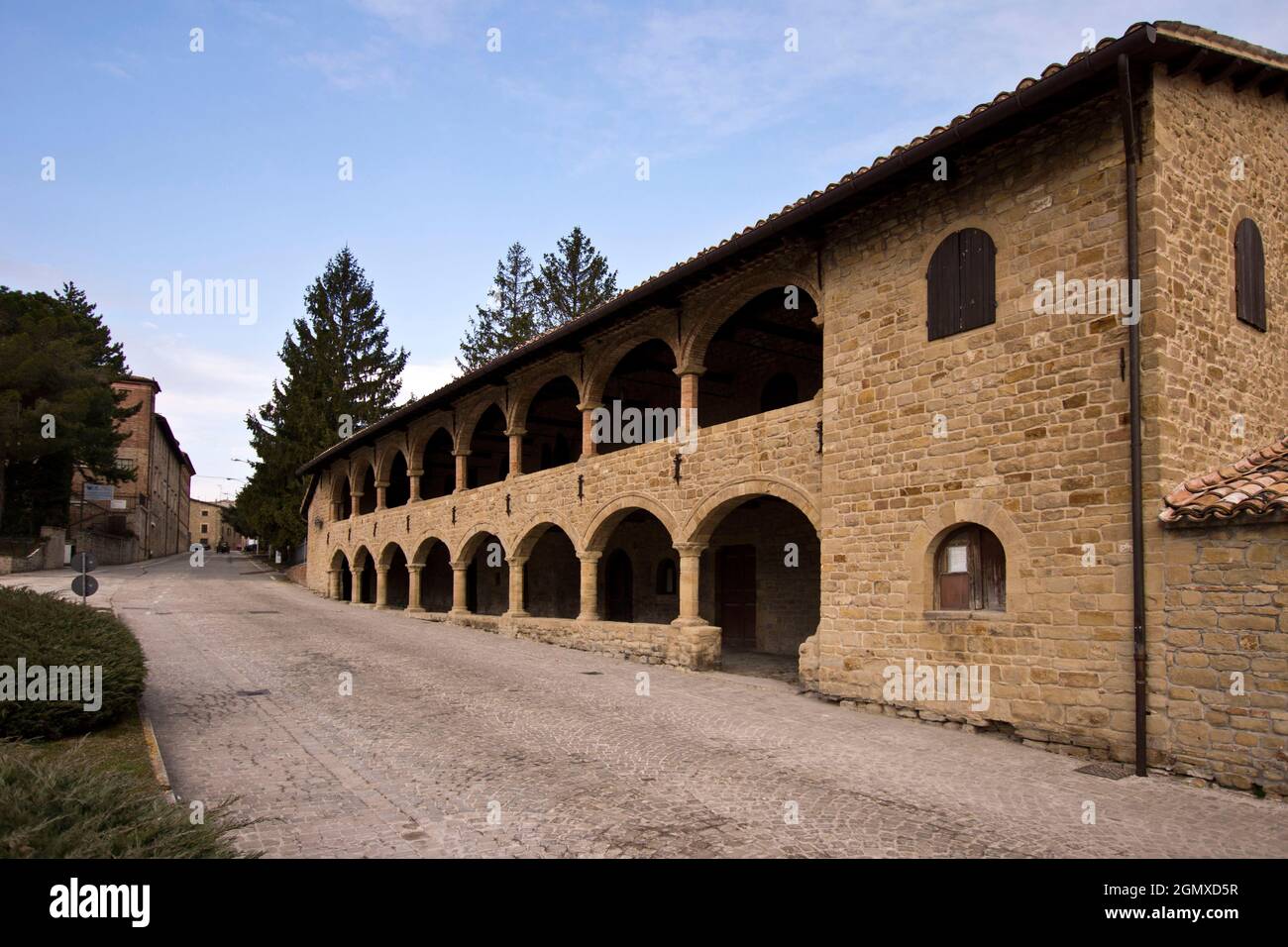 Village, Old Hospital, San Ginesio, Macerata, Marche, Italy, Europe Stock Photo