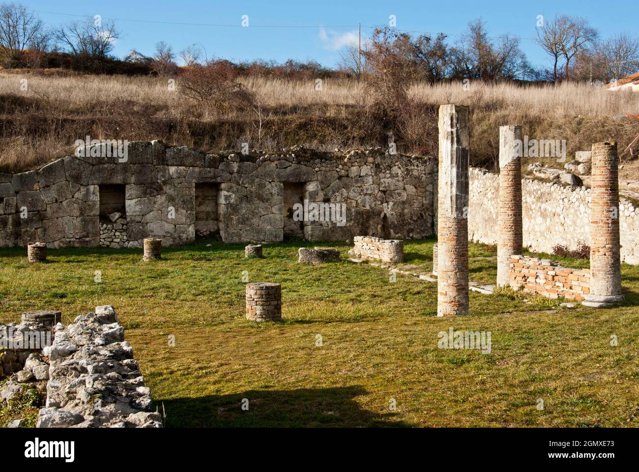 Alba Fucens Archaeological Site,  Massa d'Albe, L'Aquila, Abruzzo, Italy, Europe Stock Photo
