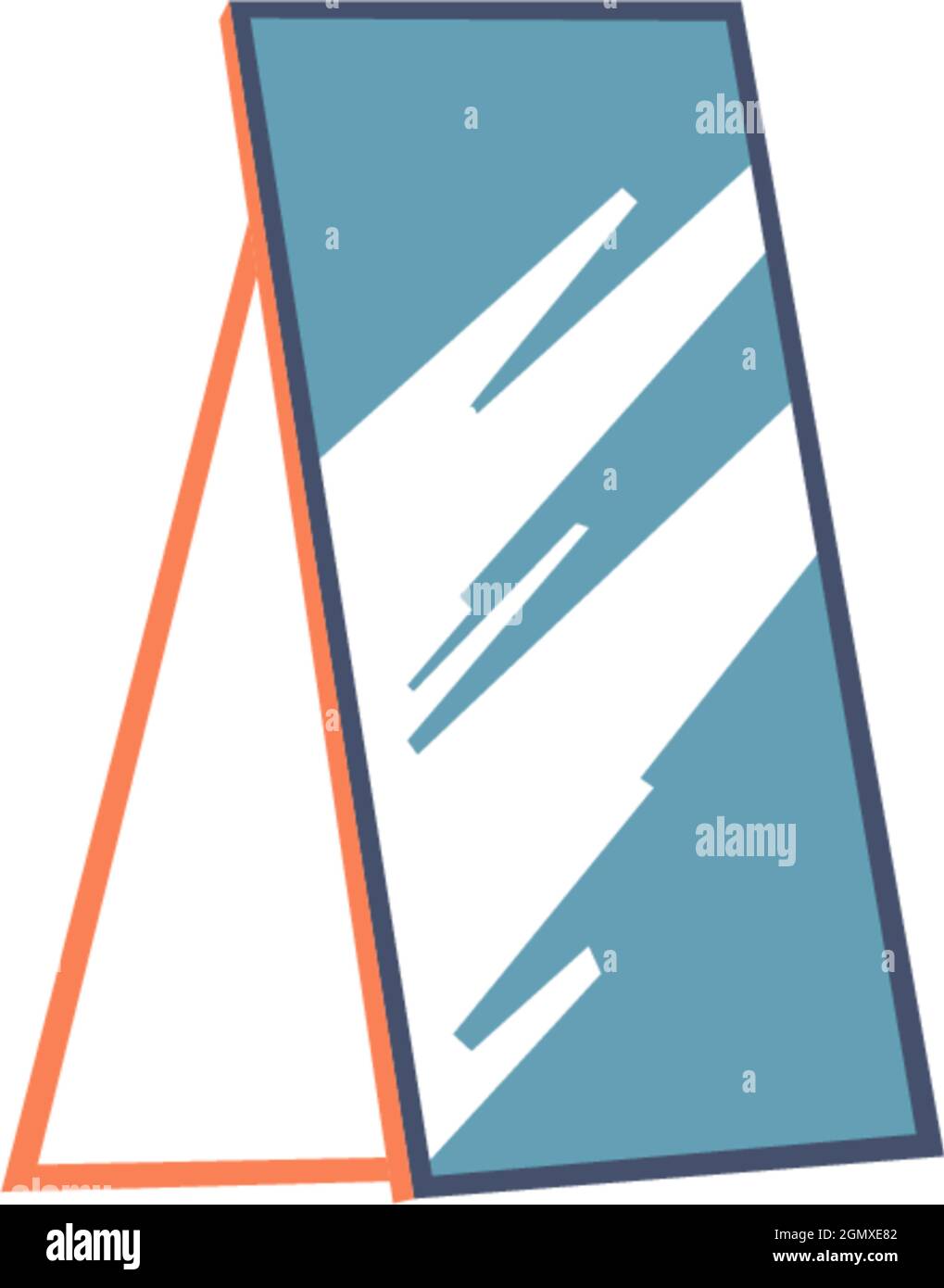 Full length mirror with stand, interior design Stock Vector Image & Art