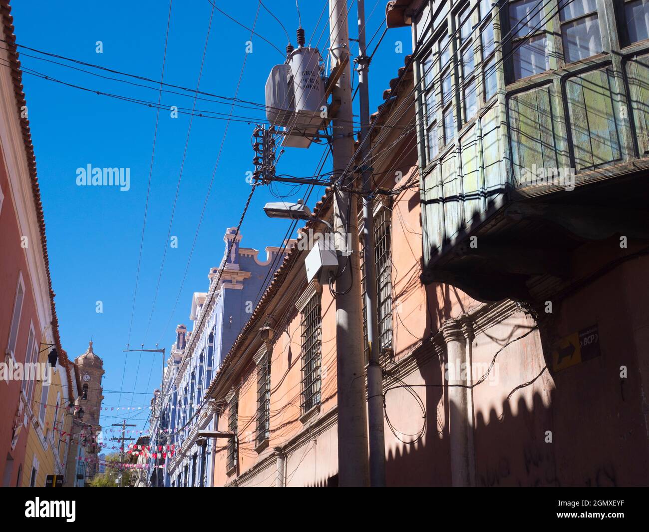 Potosi, Bolivia - 22 May 2018   Potosi and its history are inextricably linked with silver. One of the highest cities in the world at an elevation of Stock Photo