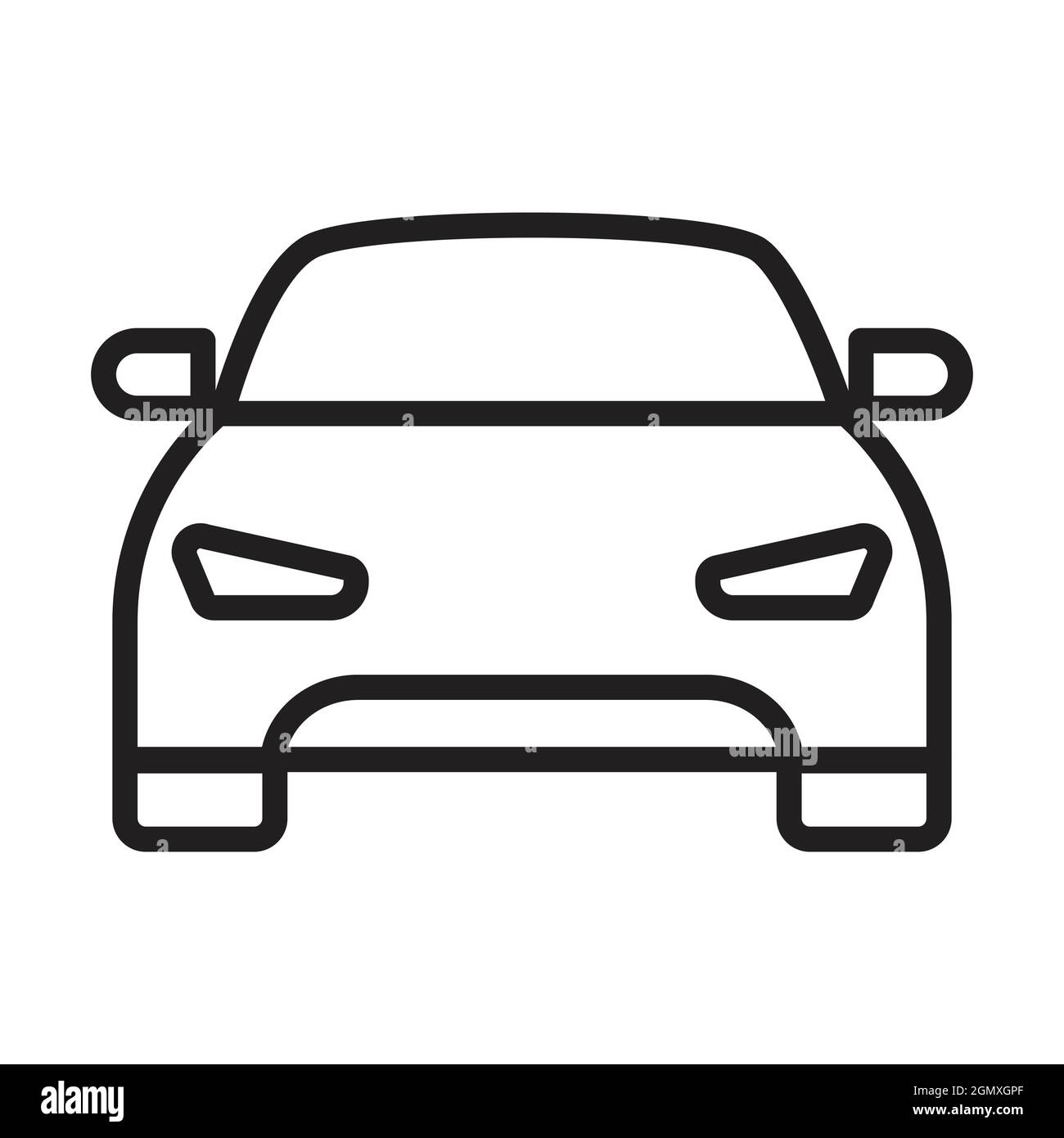 Car front outline icon vector for graphic design, logo ...