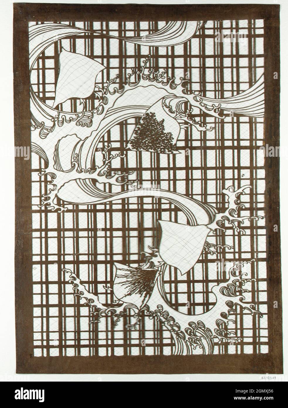 Stencil. Period: Edo period (1615-1868); Culture: Japan; Medium: Paper ...