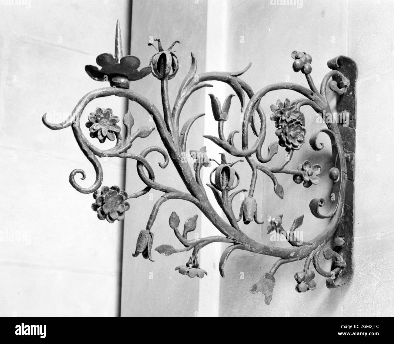 Wall bracket. Date: possibly 17th century; Culture: Italian or Spanish; Medium: Iron; Dimensions: L. 23 1/2 in. (59.7 cm); Classification: Stock Photo