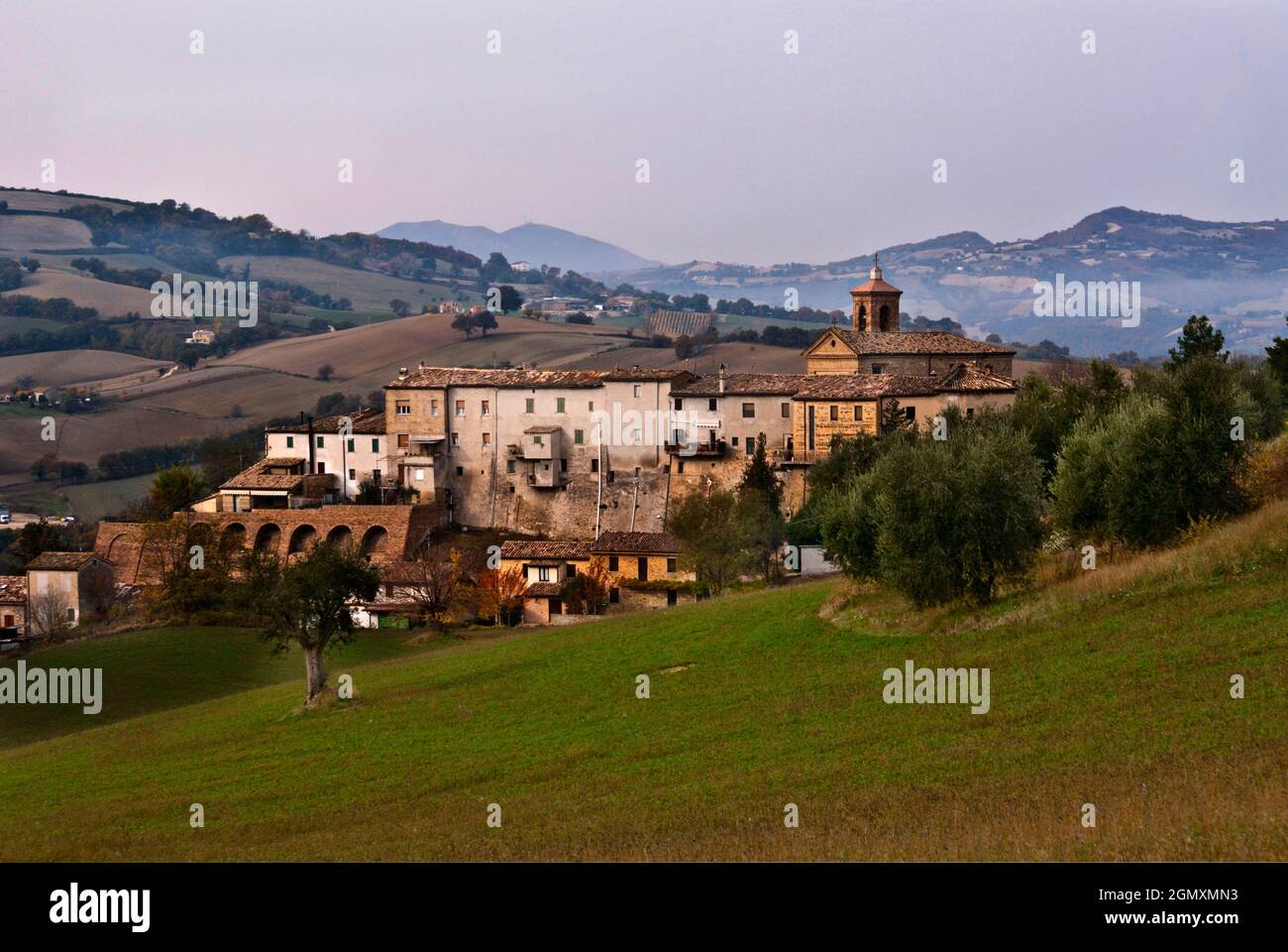 Castle, Nidastore, Arcevia, Ancona, Marche, Italy, Europe Stock Photo