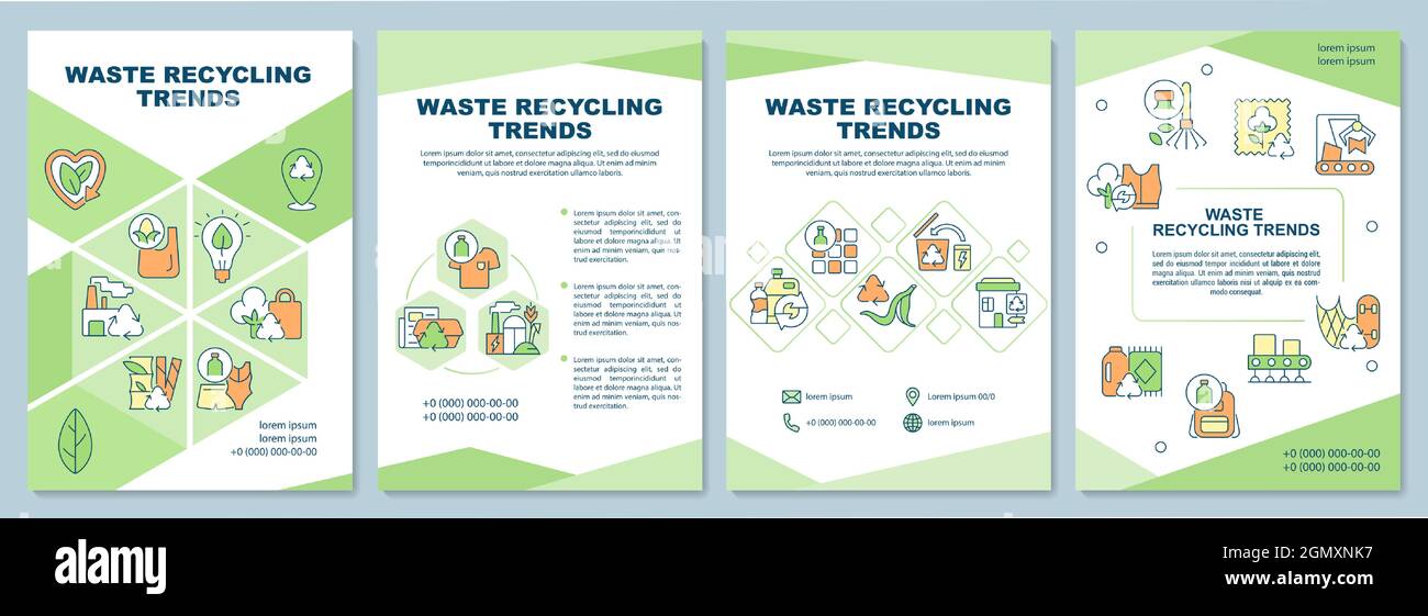 Waste recycling trends brochure template Stock Vector Image & Art Alamy