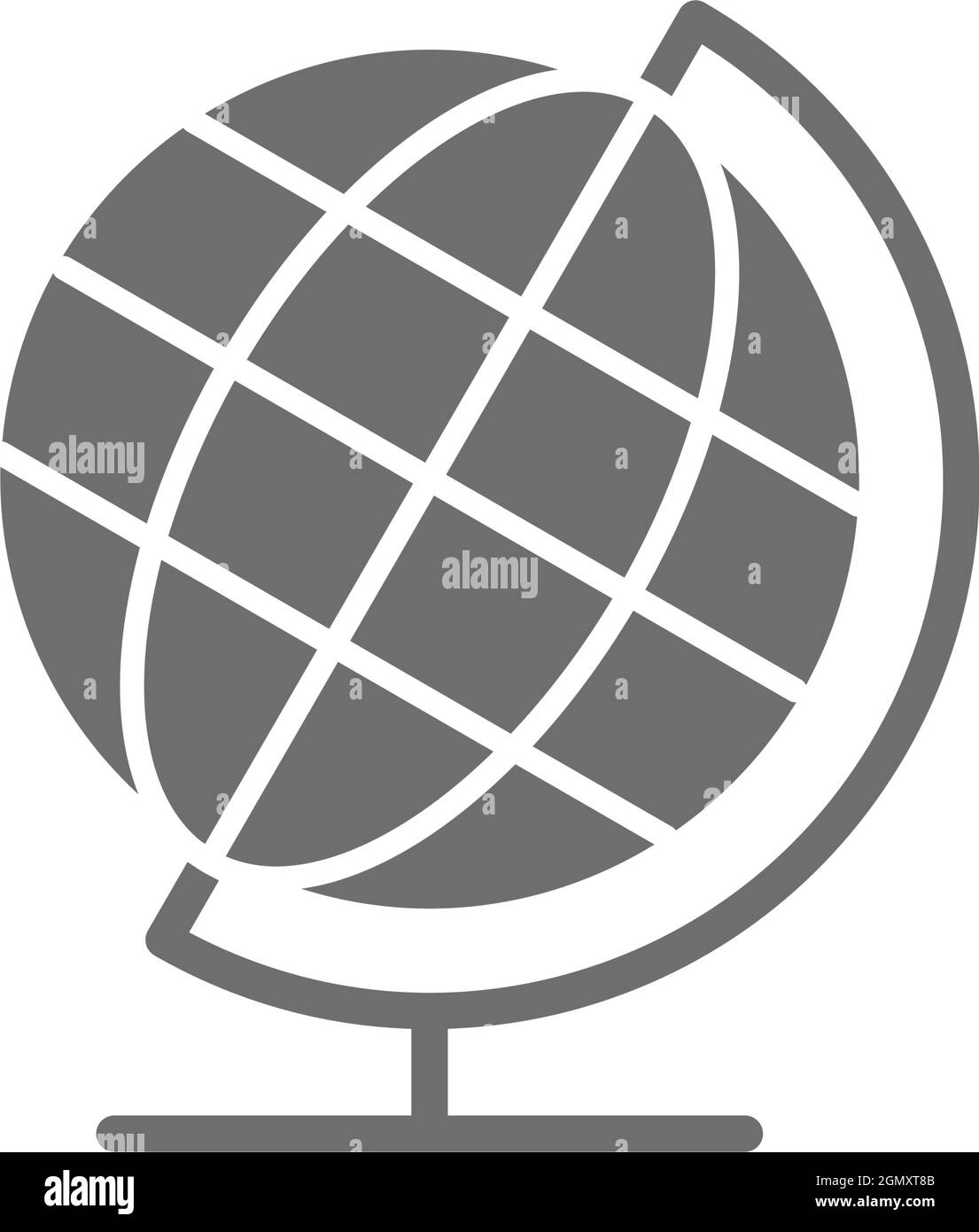 Vector school globe, earth model grey icon Stock Vector Image & Art - Alamy